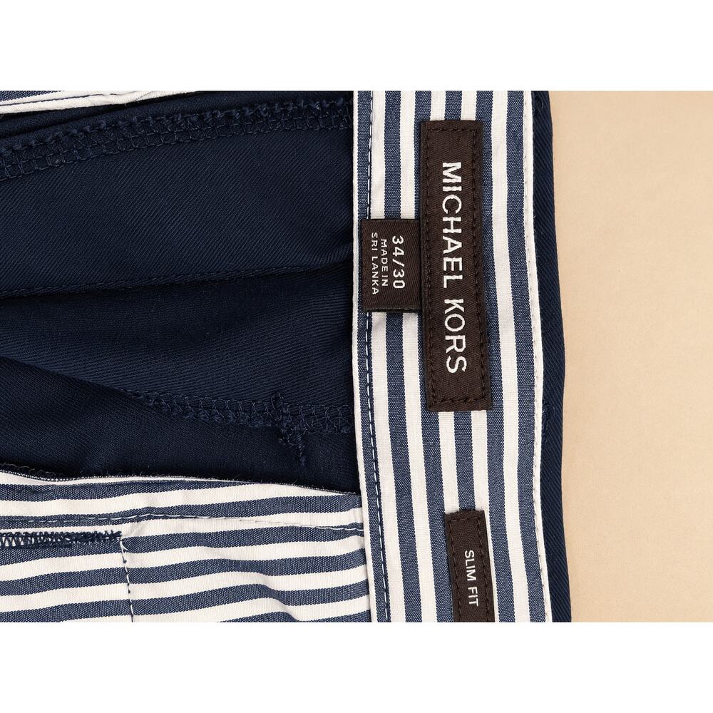 Micheal Kors Classic Fit Mens Pants Size 34/30 Preppy Nautical Dressy Staple - Picture 4 of 4